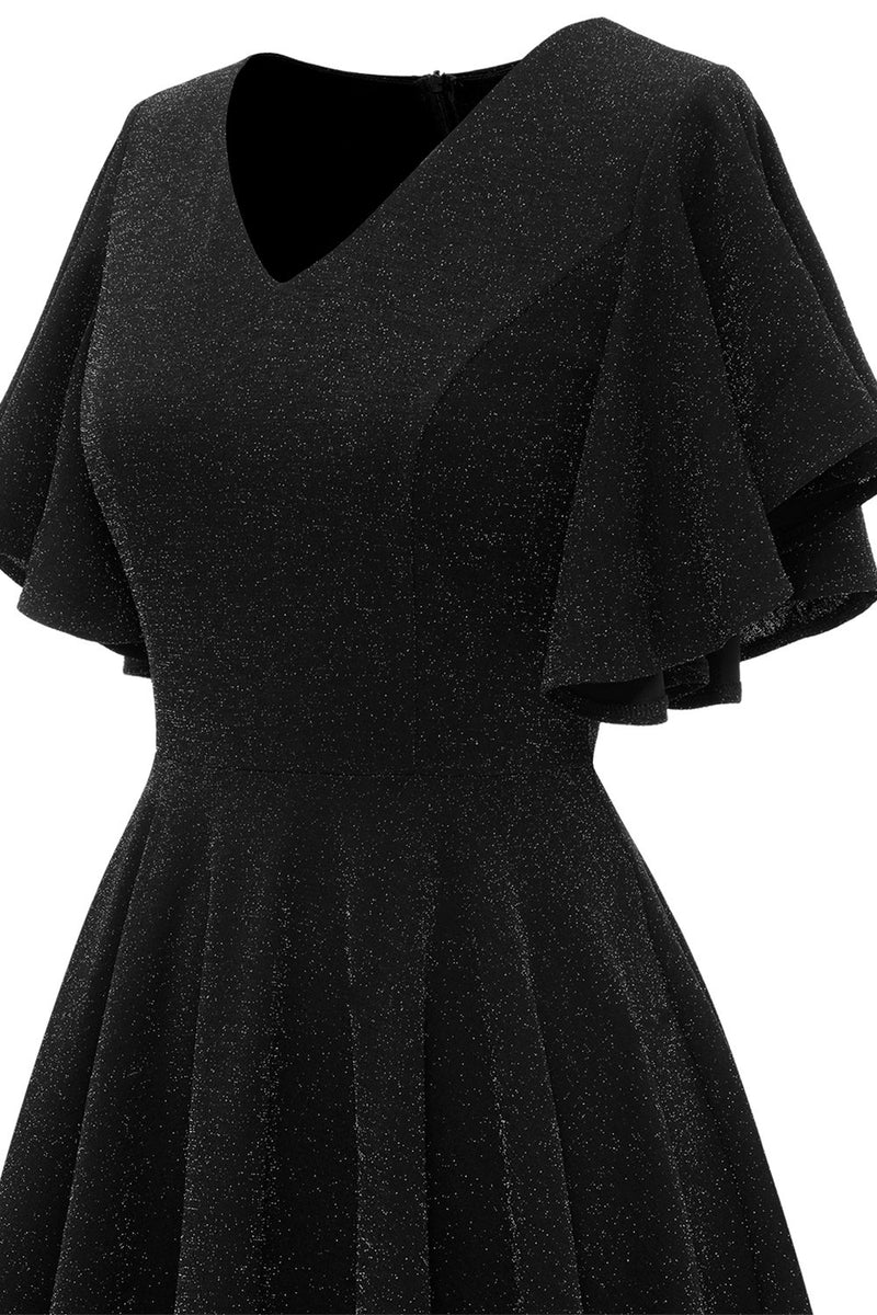 Load image into Gallery viewer, Glitter Black Casual Party Dress