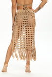 White Crochet Swim Skirt Cover Up