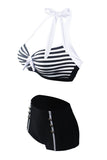 Stripes Two Piece Bikini Swimsuit