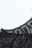 1920s Sequin Black Women Cape