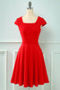 Load image into Gallery viewer, Square Neck Swing Vintage Dress