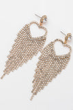 Rhinestone Sweetheart Drop Earrings