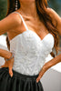 Load image into Gallery viewer, White Beaded Embroidery Shapewear Top