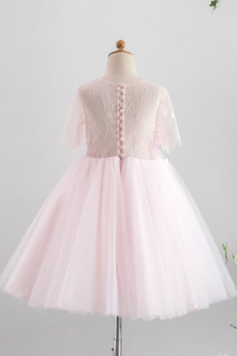 Load image into Gallery viewer, Pink Tulle Flower Girl Dress