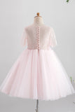 Pink Tulle Flower Girl Dress