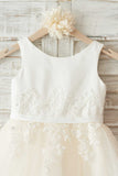 Girls Bambi Ivory Broderie Anglaise Tulle Dress