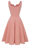 Blush Solid Vintage Swing Dress