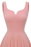 Blush Solid Vintage Swing Dress