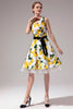 Load image into Gallery viewer, V-neck Lemon Vintage Dress