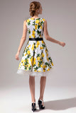 V-neck Lemon Vintage Dress