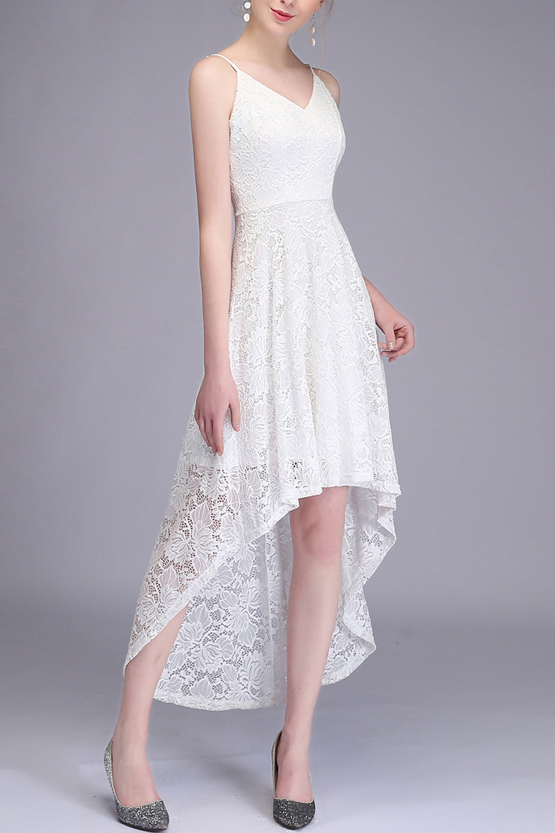 Load image into Gallery viewer, Straps Lace White Dress