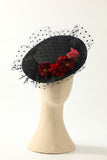 Black Halloween Top Hat With Flowers