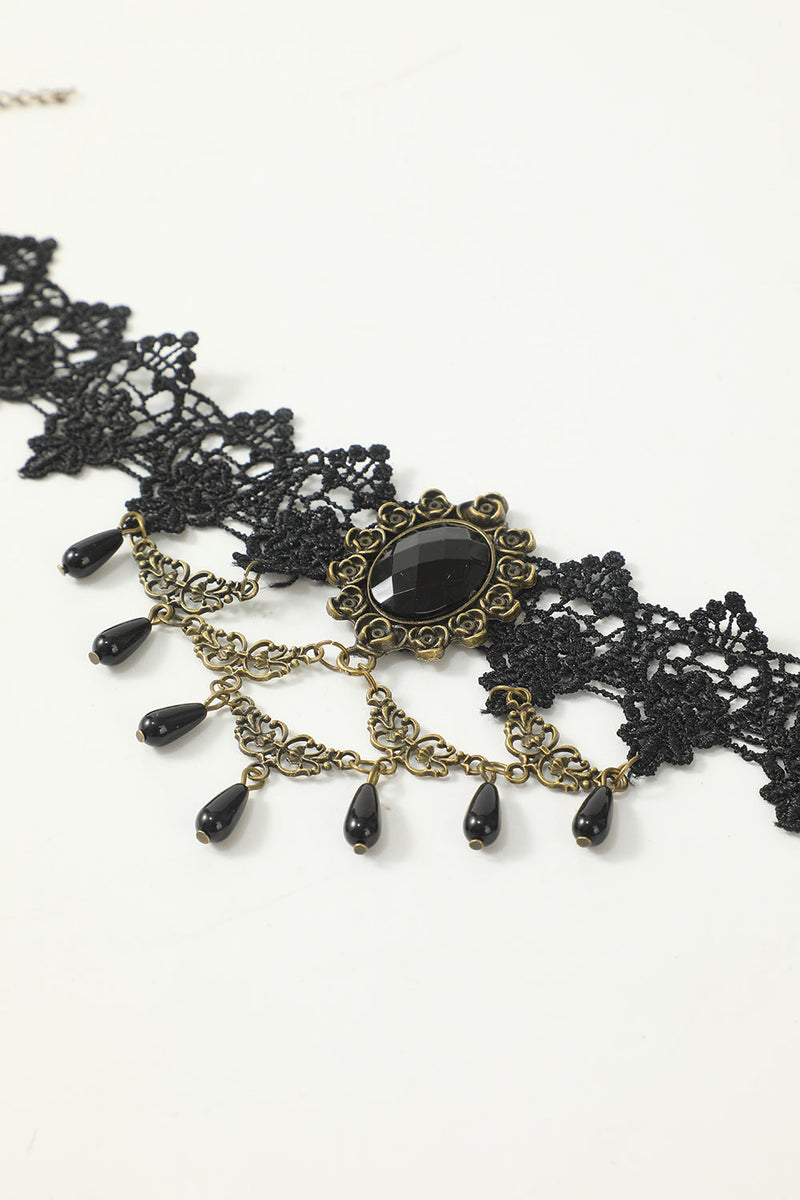 Load image into Gallery viewer, Halloween Masquerade Necklace with Beading