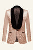 Load image into Gallery viewer, Champagne Jacquard Shawl Lapel 2 Piece Men&#39;s Formal Suits