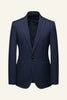 Load image into Gallery viewer, Dark Blue Notched Lapel 2 Piece Men&#39;s Suits