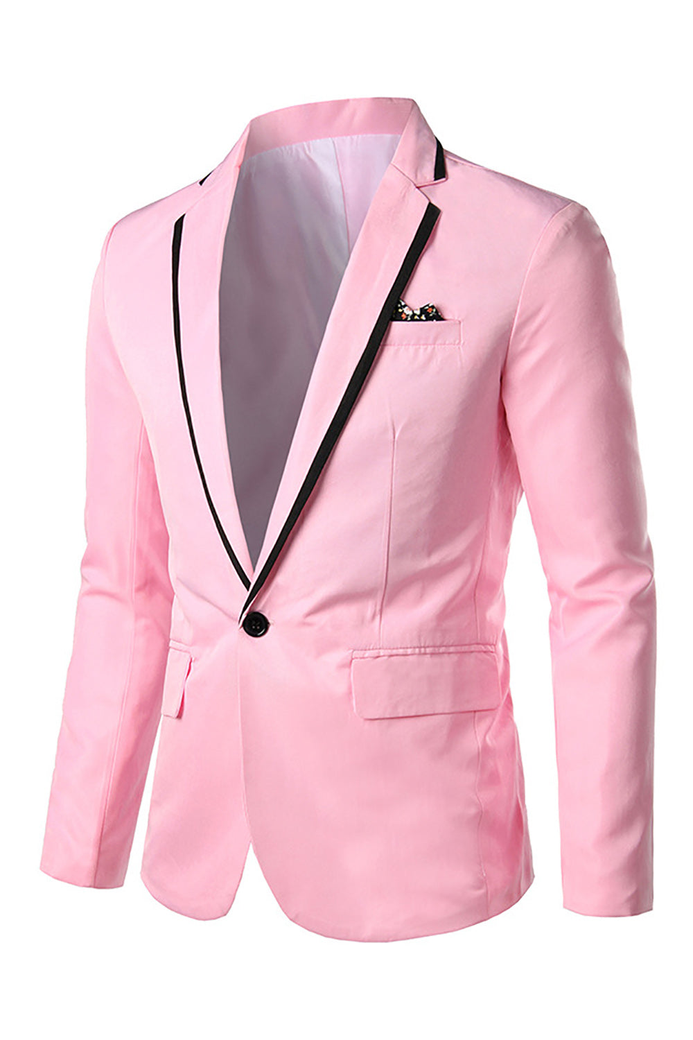 Pink Notched Lapel Men Formal Blazer