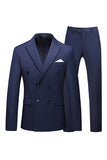 Hot Pink Double Breasted 2 Piece Formal Men Suits