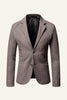 Load image into Gallery viewer, Khaki Tweed Notched Lapel Men Wedding Blazer