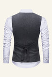 Burgundy Single Breasted Men's Casual Vest