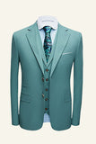 Mint 3 Piece Notched Lapel Men Formal Wedding Suits