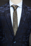 Dark Blue Notched Lapel 2-Piece Men's Suit