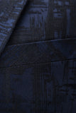 Dark Blue Notched Lapel 2-Piece Men's Suit