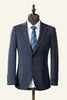 Load image into Gallery viewer, Grey Blue Notched Lapel Classic 3-Piece Men&#39;s Suit