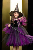 Sparkly Black and Purple Tulle Halloween Girl Dress