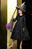 Black Lace Halloween Girl Dress