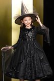 Black Lace Halloween Girl Dress