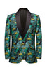 Load image into Gallery viewer, Green Jacquard Shawl Lapel Men&#39;s Formal Blazer