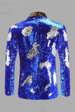 Sparkly Golden Sequins Shawl Lapel Men's Blazer