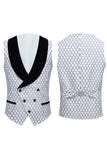 Biege Dots Jacquard 2 Piece Men's Formal Suits