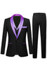 Load image into Gallery viewer, Black and Champagne 3 Piece Shawl Lapel Men&#39;s Formal Suits