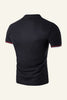 Load image into Gallery viewer, Black Short-Sleeve Casual Men&#39;s Polo Shirt
