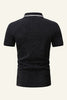 Load image into Gallery viewer, Slim Fit Black Short Sleeves Casual Men Polo Shirt