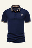 Slim Fit Navy Short Sleeves Men Polo Shirt