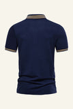 Slim Fit Navy Short Sleeves Men Polo Shirt