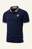 Slim Fit Navy Short Sleeves Men Polo Shirt