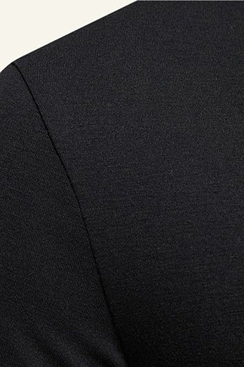 Black Cotton Short Sleeves Men Casual Polo Shirt