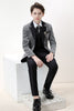 Load image into Gallery viewer, Sparkly Silver Boys&#39; 3-Piece Formal Suit Set