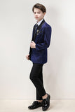 Sparkly Navy Slim Fit Boys' 3-Piece Formal Suit Set