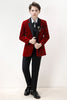 Load image into Gallery viewer, Sparkly Burgundy Boys&#39; 3-Piece Formal Suit Set