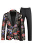 Load image into Gallery viewer, Men&#39;s Red Printed Peak Lapel 2-Piece Formal Suits