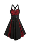 Skull Strap Halloween Lace Vintage Dress