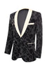 Load image into Gallery viewer, Men&#39;s Black Jacquard 3-Piece Shawl Lapel Formal Suits