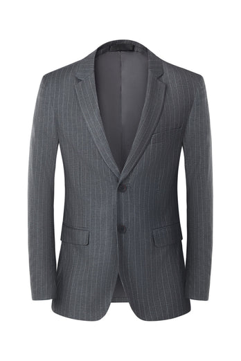 Men's Grey 3-Piece Notched Lapel Slim Fit Wedding Suits