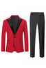 Load image into Gallery viewer, Red Peak Lapel One Button 2 Piece Men&#39;s Formal Suits
