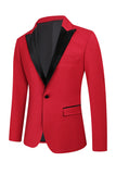 Red Peak Lapel One Button 2 Piece Men's Formal Suits