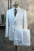 Load image into Gallery viewer, White Peak Lapel Jacquard 2 Piece Men&#39;s Suits